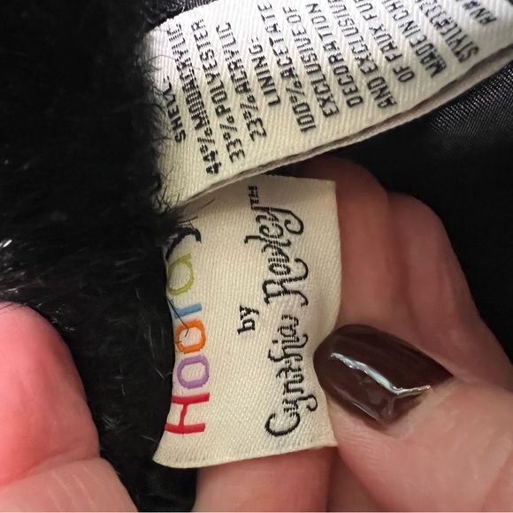 Vintage Black Faux Fur Kids Jacket - Picture 3 of 6